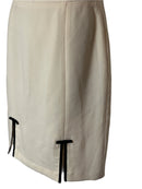 LizClairborne chic/modern Tulip style beige knee length skirt(size 10)