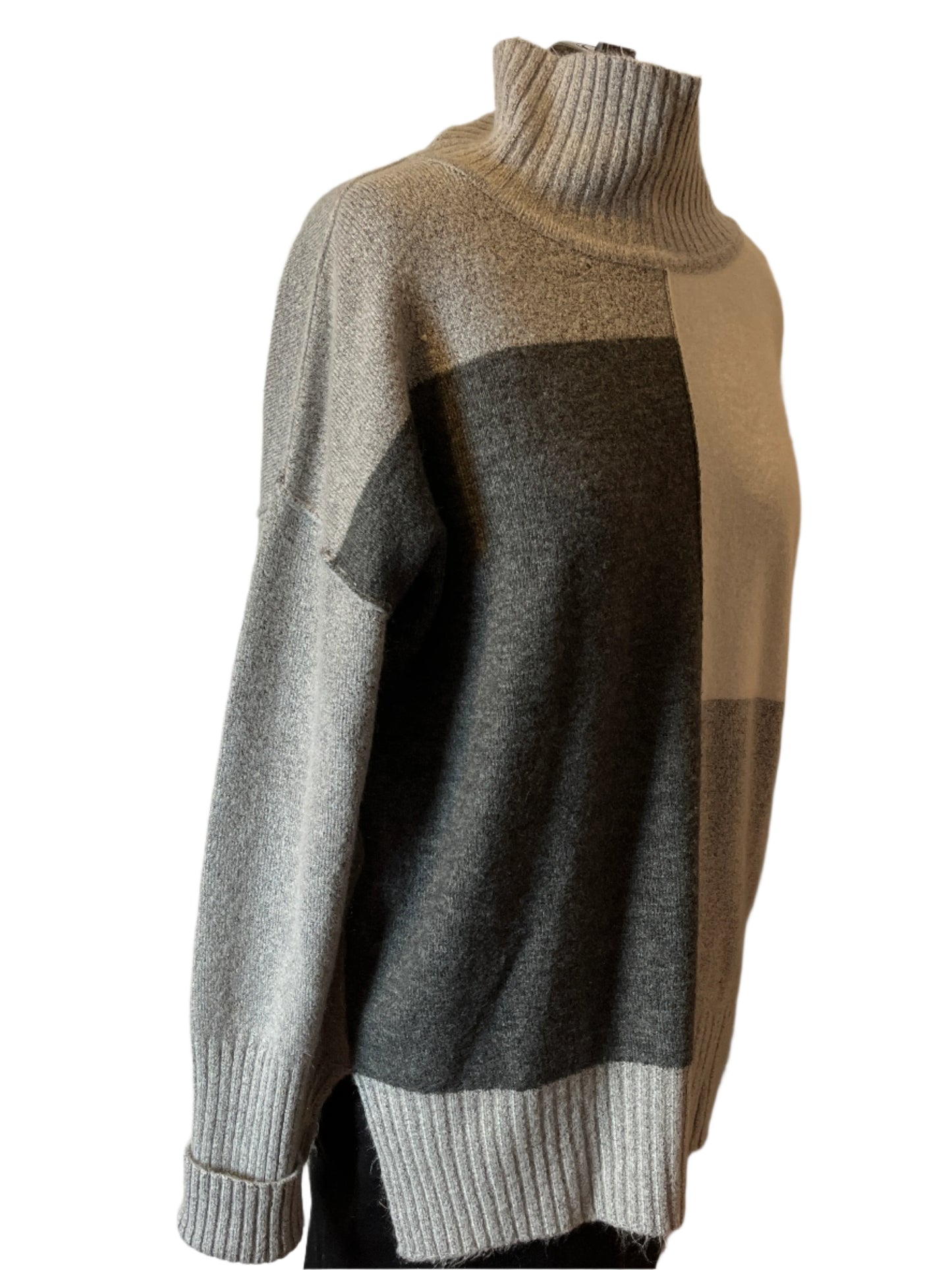 Pull gris chaud, confortable, doux et magnifique (taille Large)