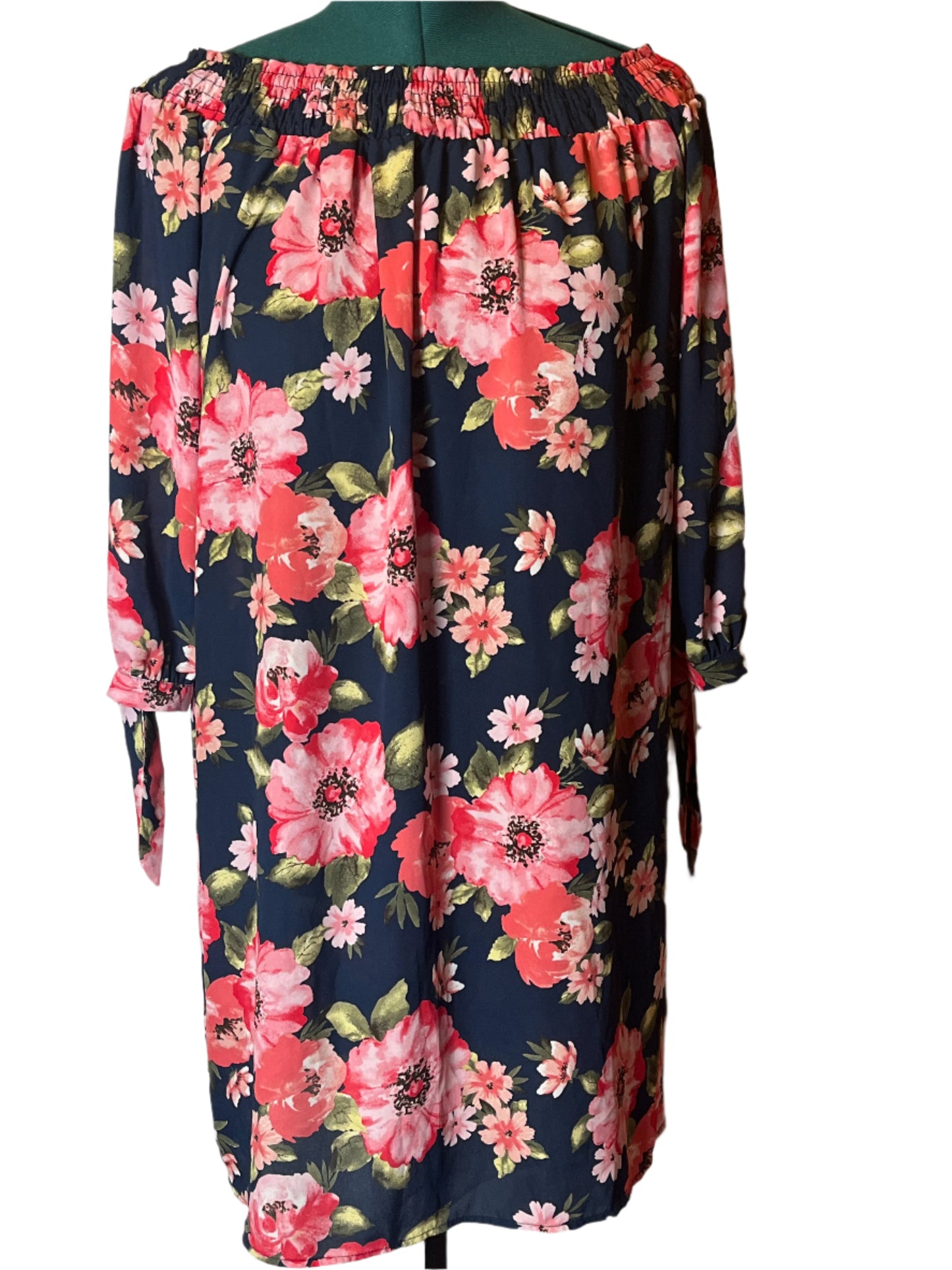 Love J Blue/Pink Floral Kimono Style Dress (Size 2x)