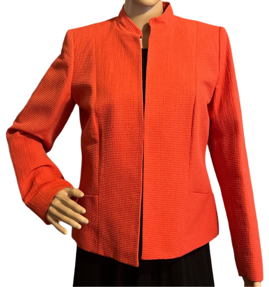 Jones New York Signature Orange Open Blazer (Size 6)