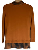 One piece Brown sweatshirt/sweater combo Women's Sweater/Shirt (size 2x)