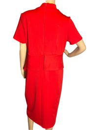 Beautiful Short Sleeves stylish Red formal wear Dress (Size XL)