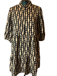 Cassee’s brown and black fit and flared dress (Size 2x)