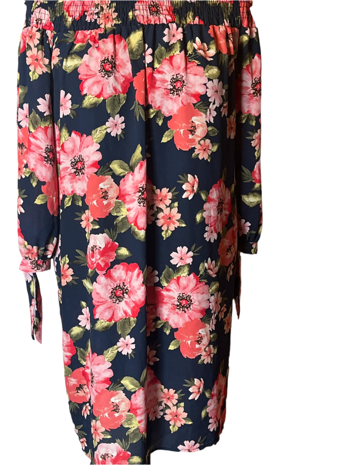 Love J Blue/Pink Floral Kimono Style Dress (Size 2x)