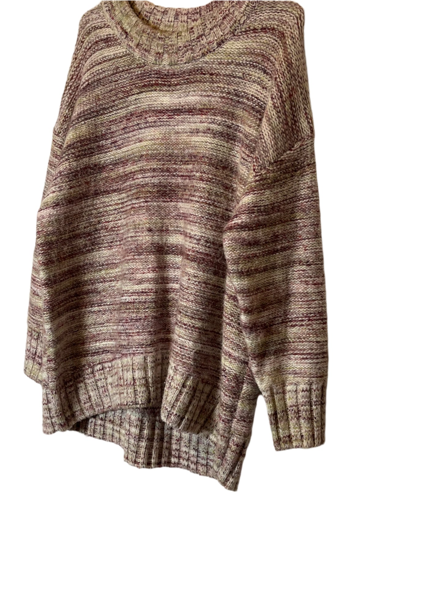 Old Navy Purple/Beige Pull Over Long Sleeves Sweater(Size L)