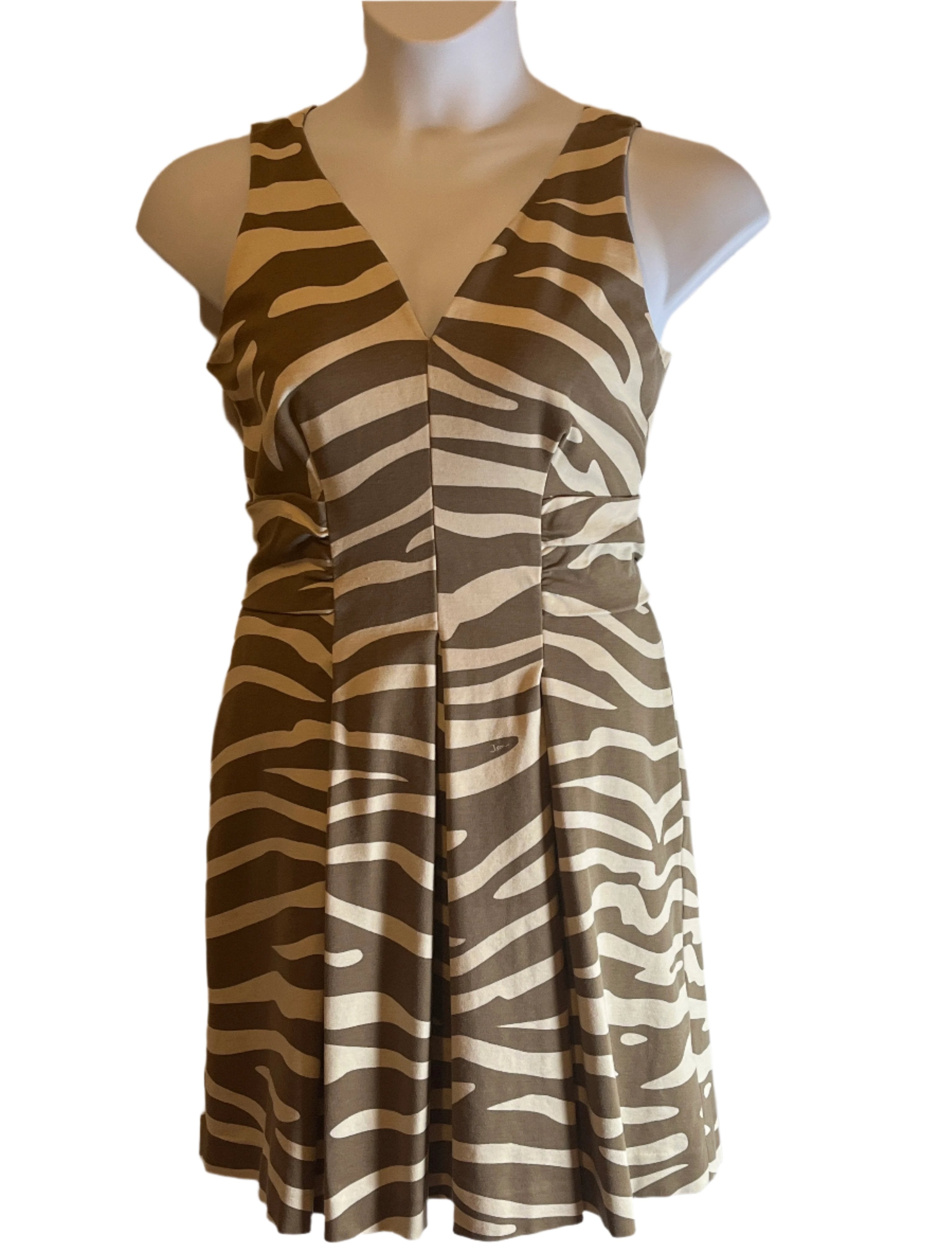 Banana Republic Brown and Beige Pencil (cocktail) Dress (size 10)