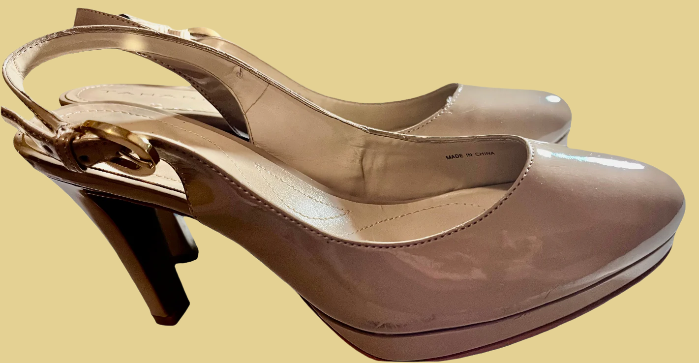 Tahari Beige High heels/pumps sling back(size 6)