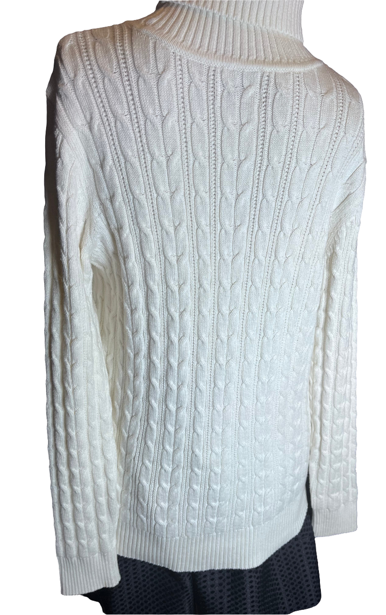 St John’s Bay ivory long turtleneck sweater(XL)